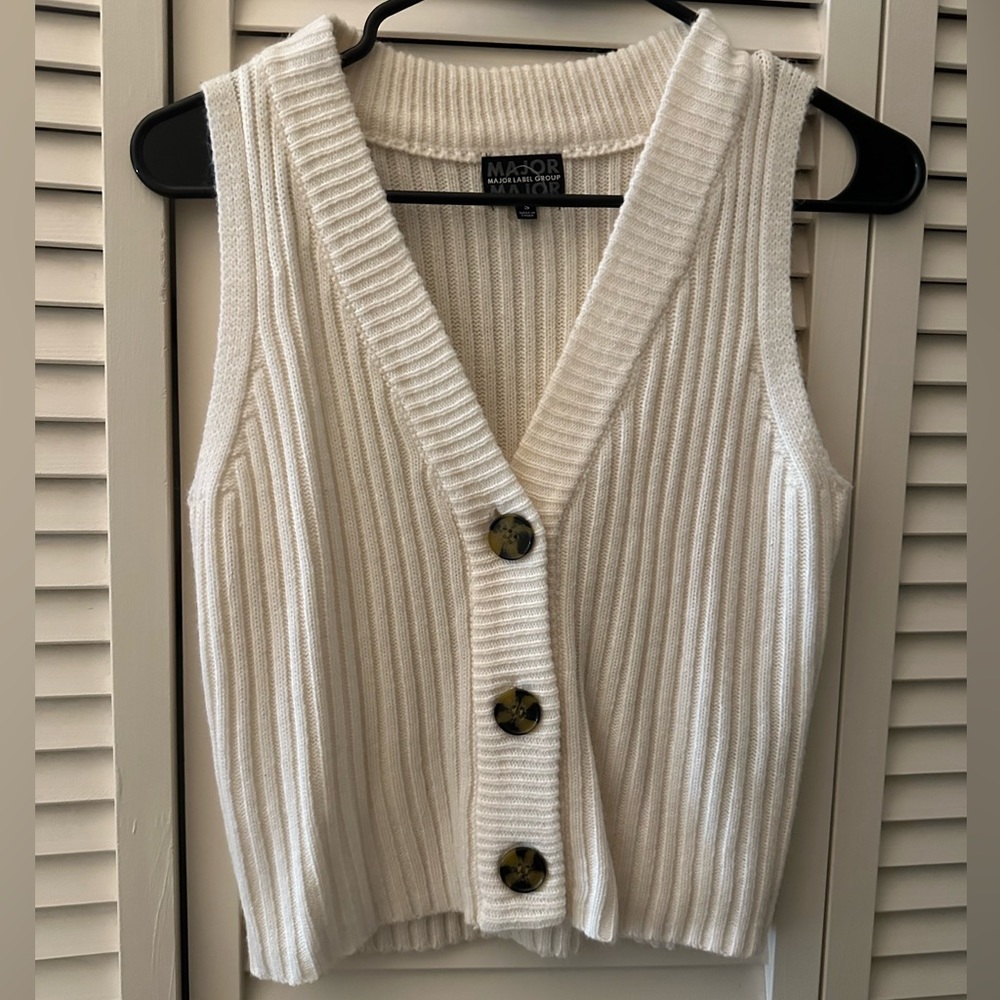 white sweater vest!